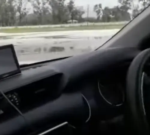 Testing the traction on the skidpan